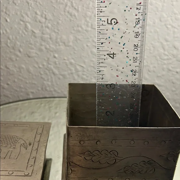 Silver Decorative Box with Elephant Design - Picture 10 of 16